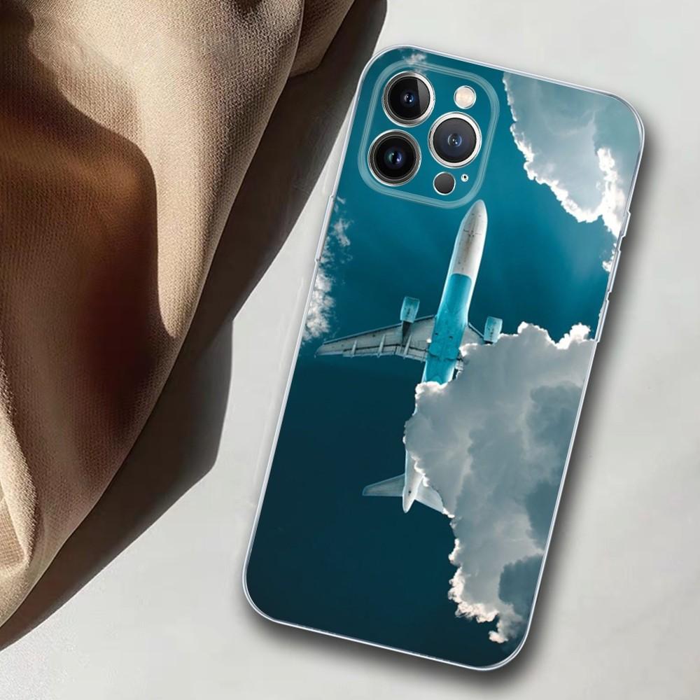Aircraft Airplane Phone Case For iPhone 14 11 12 13 Mini Pro XS Max Cover 6 7 8 Plus X XR SE 2020 Funda Shell