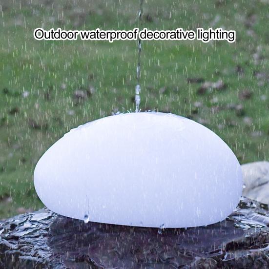 Solar Pebble Garden Light 9 Changing Yard Waterproof Weather-proof Outdoor Color Pathway Patio Lawn