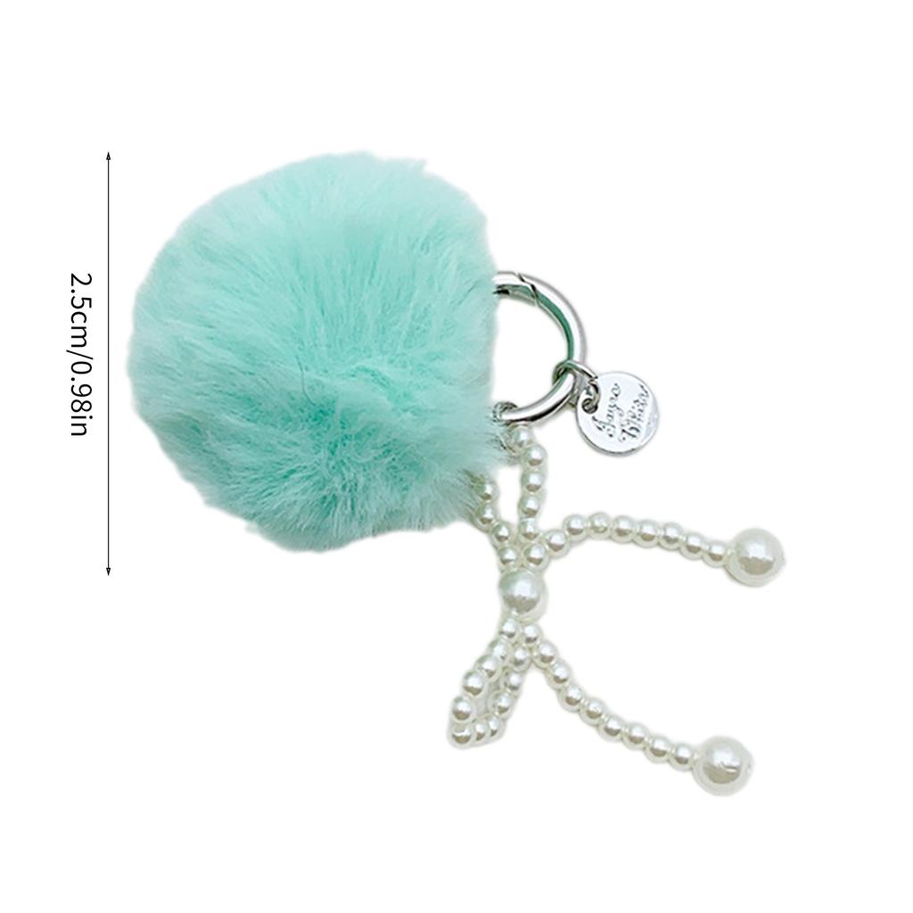Elegant Beaded Bowknot Keychain Bag Pendant Unique Phone Charm Delicate Plush Keyring Accessory for Personalized Charm
