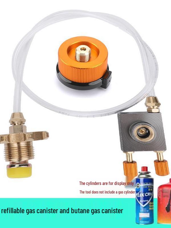 Outdoor Gas Can Refill Valve Adapter with Guide for Liquefied Gas Tanks