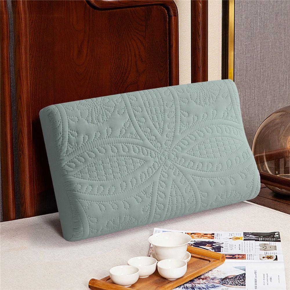 Soft Latex Pillowcase Waterproof Pillow Cover Comfortable Foam Pillow Case Household