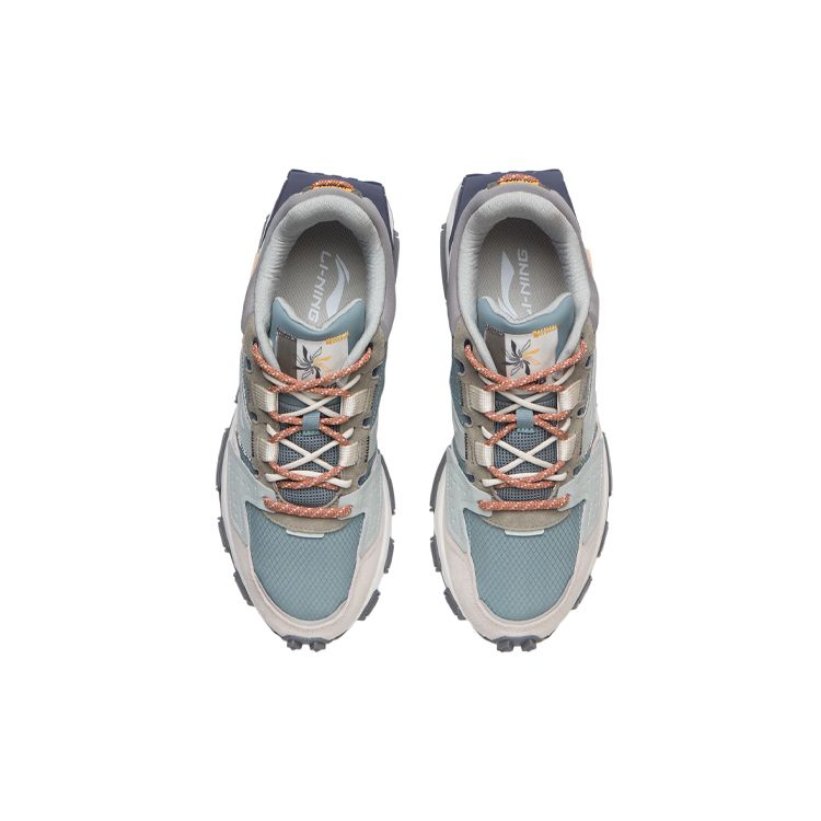 Кроссовки Li Ning Cloud Sword светоотражающие нескользящие износостойкие низкие мужские кроссовки свинцово-серые зеленые AGCR327-2