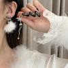 2024 Unique Pearl Snowflake Tassel Earrings for Women – High-End Autumn/Winter Style