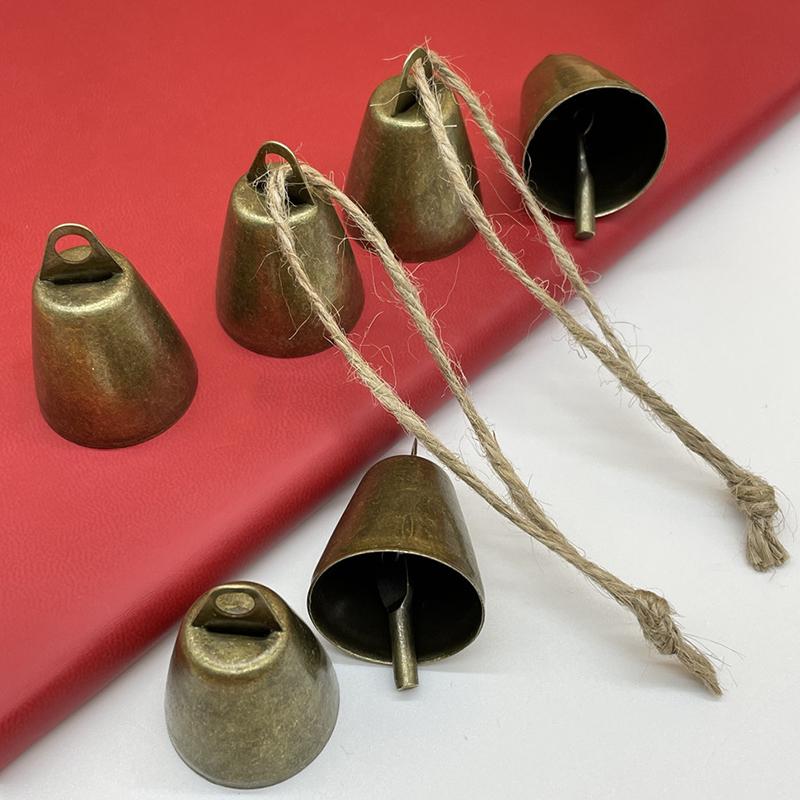 WTEMPO 12PCS 2.6CM Vintage Thick Jingling Bells Wind Chimes Making Accessories Creative Metal Decorations for Halloween, Christmas and New Year