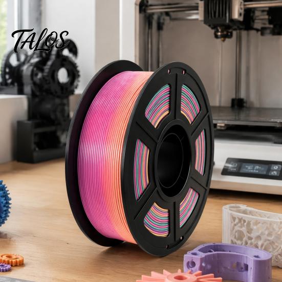Расходные материалы для 3D-принтера Радужный градиентный PETG-филамент для принтера, 1,75 мм, катушка 1 кг, филамент конфетного цвета, многоцветный, для большинства принтеров