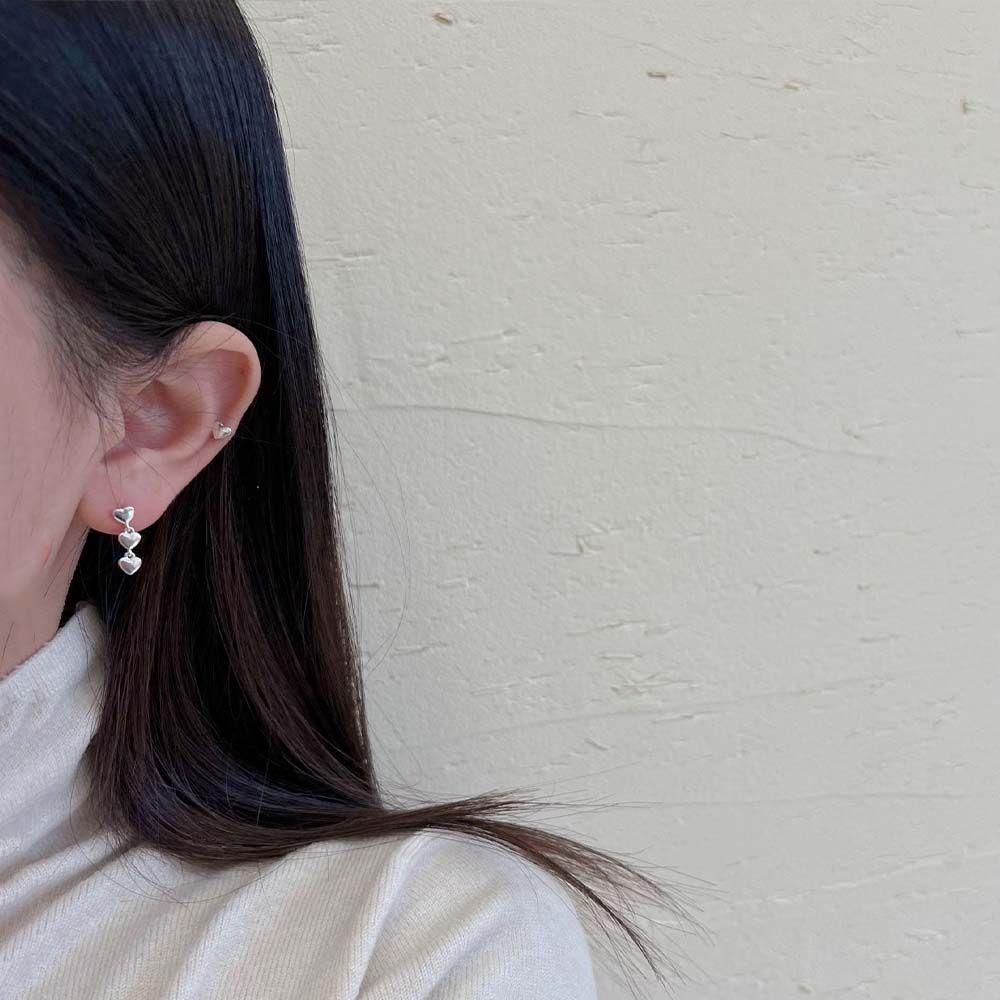 Zinc Zinc Alloy Girls Gift Korean Style Earrings Heart Ear Stud Women's Earring set Geometric Stud  Earrings