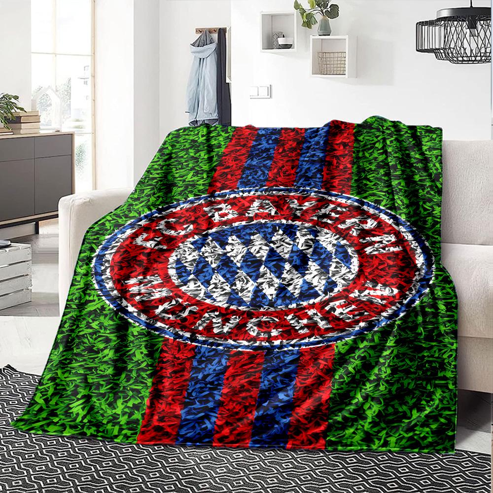 Bayern Munich Stars Blanket Soft Warm Cozy Perfect for Sofa Bedding Couch for All Seasons Digital Print Suitable for Gifting Relatives and Friends