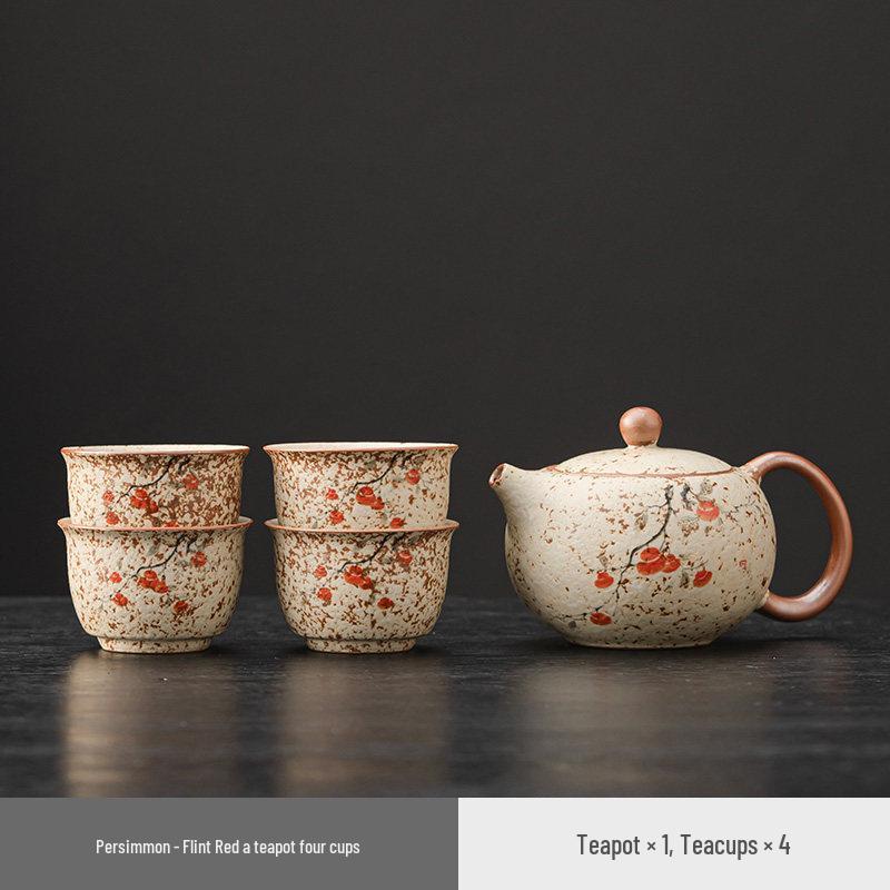 Набор для чая Firestone Gaiwan: Высококачественный керамический чайник, чашка, чайник с ручкой для заваривания чая дома или в офисе.
