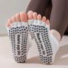 Five Toes Yoga Socks Women Silicone Non-slip Indoor Workout Dance Sports Socks Solid Color Cotton Toeless Fitness Pilates Socks