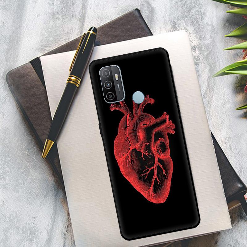 Медицинский Человеческие Органы Сердце Арт Чехол Для OPPO A94 A74 A54 A83 A91 A93 A15 A16 A52 A72 A5S A53S A5 A9 A31 A53 2020 Крышка