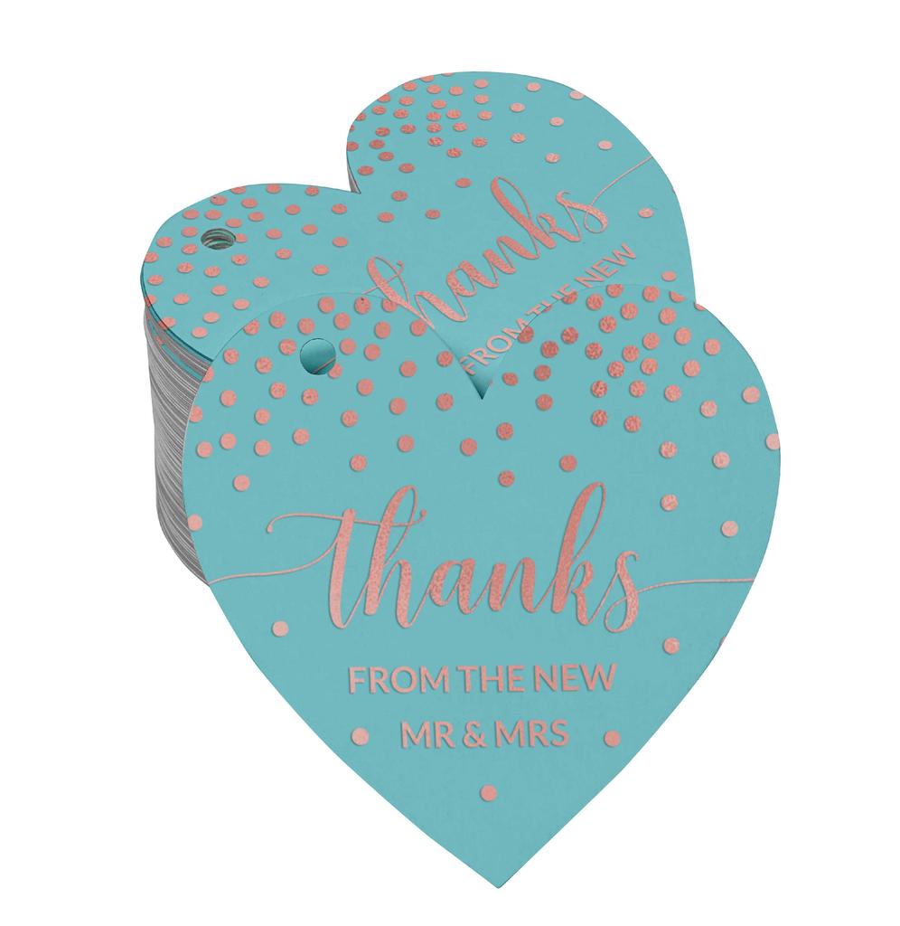Inkdotpot Pack Of 100 Real Silver Foil Paper Tags Thanks From The New Wedding Favor Hang
