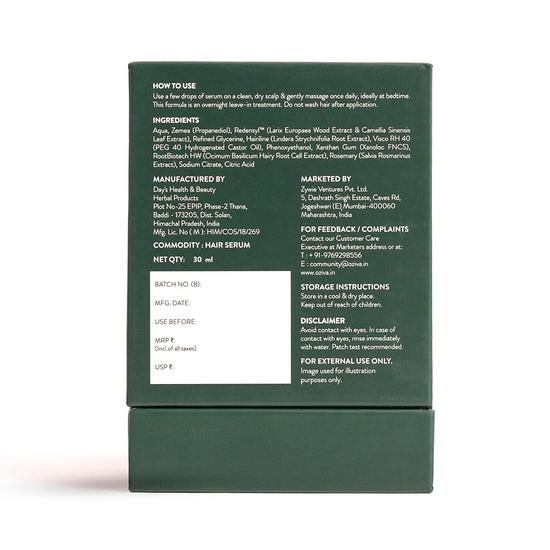 OZiva+ Advanced Hair Growth Serum с 3% Redensyl и 1% экстрактом корня Lindera | Активизирует рост волос | Без побочных эффектов | 30 мл