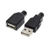 10 шт. Тип A Штекер-Розетка USB 4-контактный Разъем с Черной Пластиковой Крышкой Типа A DIY Наборы