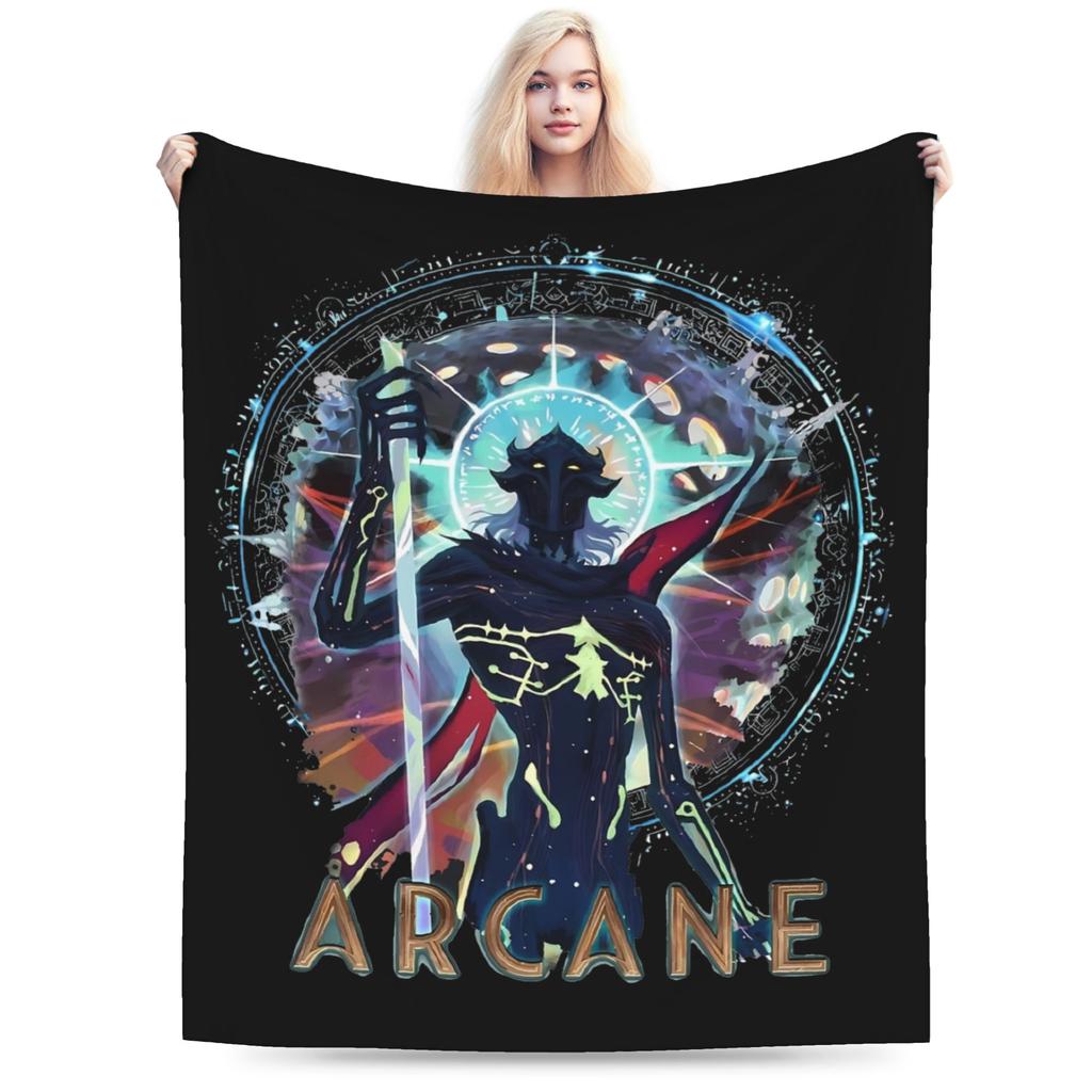 Jayvik Arcane Game Blanket Fleece Textile Decor Breathable Super Soft Throw Blankets for Bed Outdoor Plush Thin Quilt