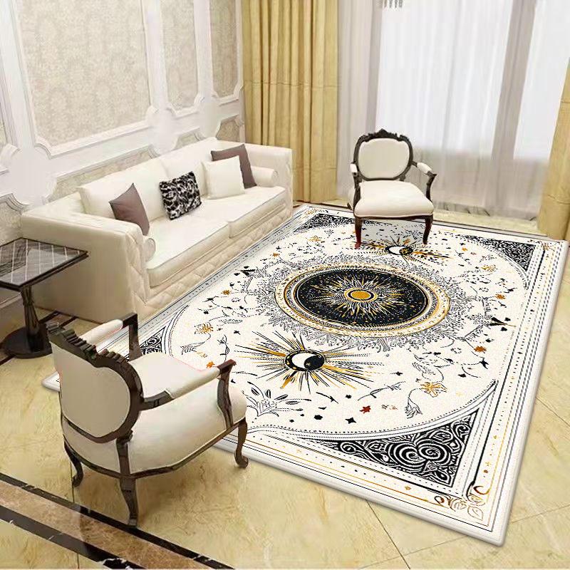 Retro flannel Carpet for Living Room Home Luxury Nordic Decor Home customizable Mat Bedside Washable Bedroom rug dining room