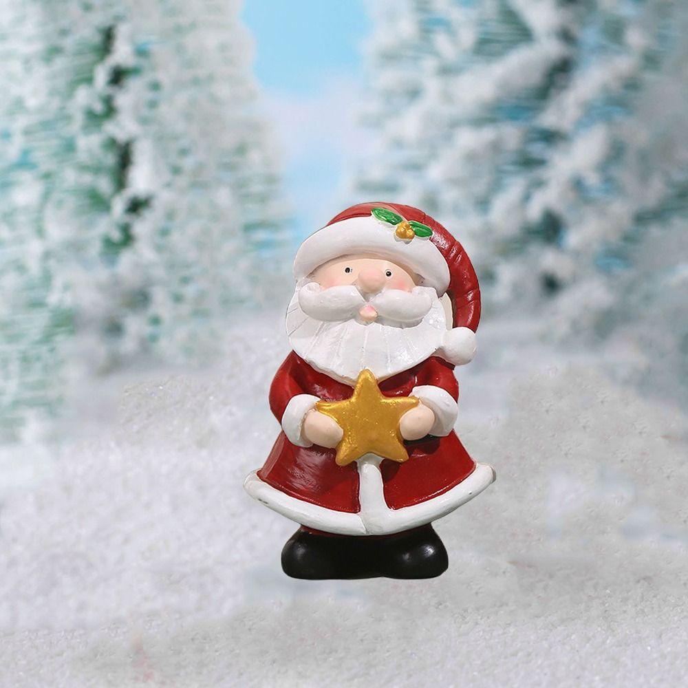Funny Santa Claus Figurine Creative Miniature Sculpture Crafts Santa Claus Statue  New Year