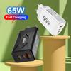 65W USB Charger Fast Charging Type C Mobile Phone Adapter For iPhone 15 Quick Charge 3.0 EU/KR Plug Wall Charger