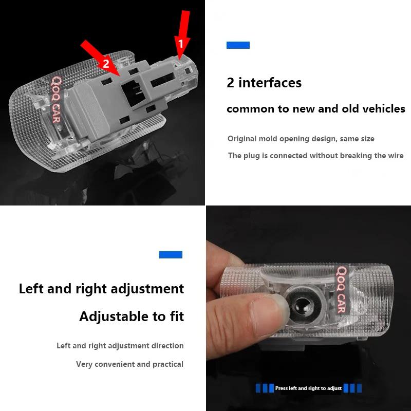 1 Pair For TOYOTA FORTUNER SW4 (2017-2022) Car HD LED Door Warning Light Projector Ghost Shadow Laster Welcome Lamps Auto Parts