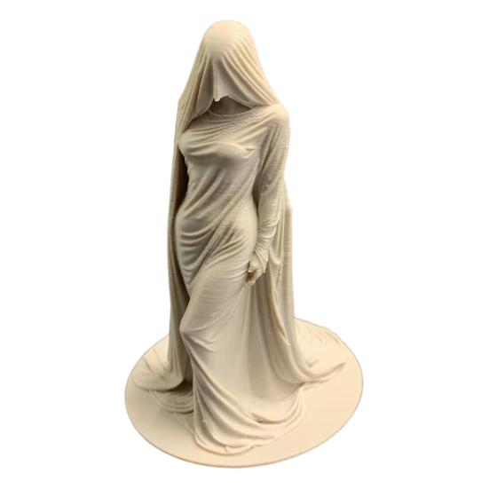 Статуэтка Таинственной Женщины в Маске 3D-печать Платье Дама Скульптура для Стола Винного Шкафа Полки Камина Стола Прихожей