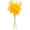 Artificial Golden Ginkgo Leaves Branches Fall Decor Silk Floral Arrangement 30-100cm Long Stem