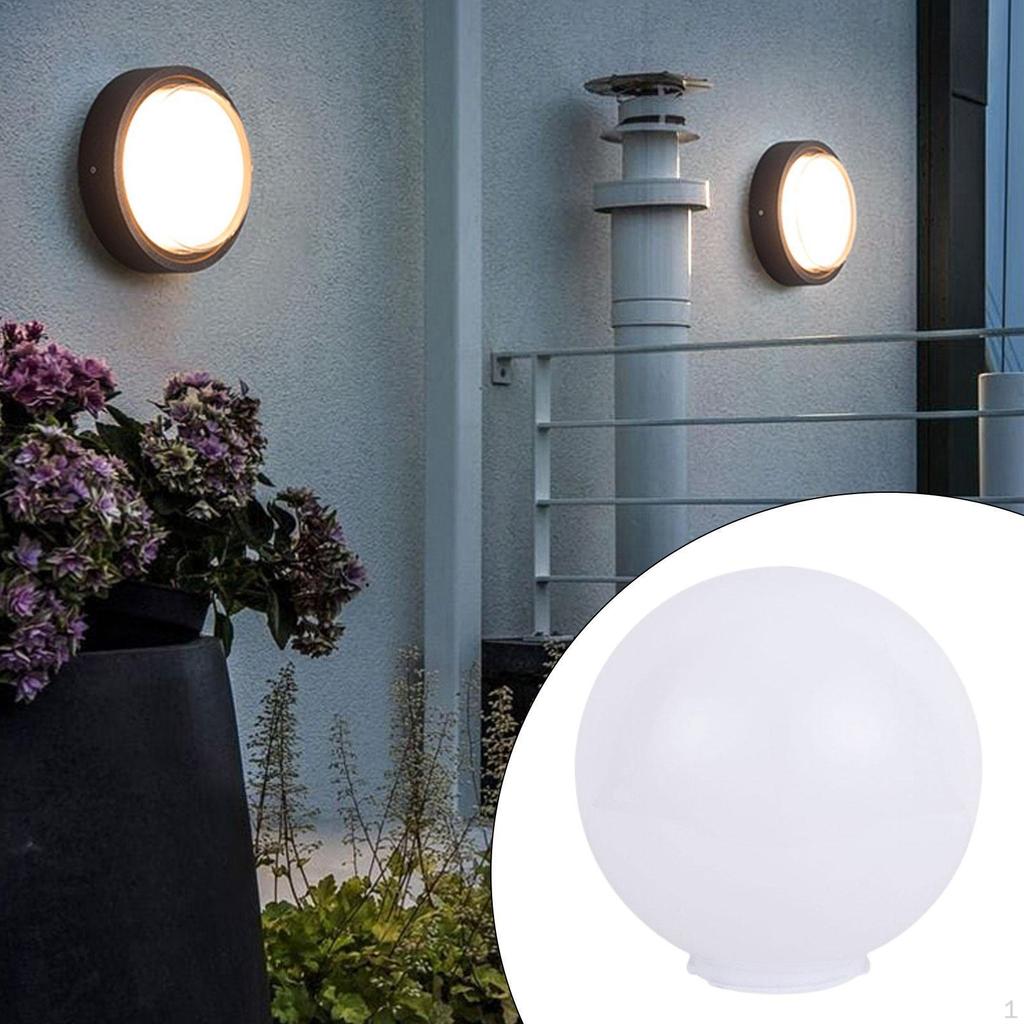 Lamp Post Globe Ball Lampshade Decorative White Easy To Install Lighting Fixture Parts for Ceiling