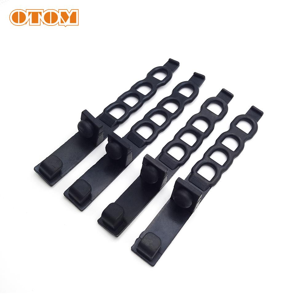 OTOM 4 Pieces Motorcycle Headlight Mask Rubber Fix Brackets Strips Motocross Accessories For KTM XCW EXCF HUSQVARNA FC TC TX FX