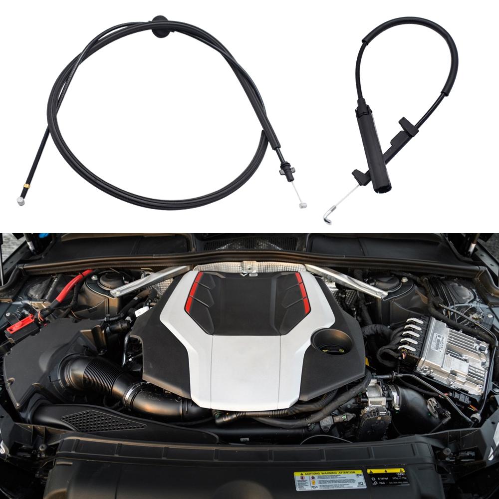 2PCS Car Rear+Front Hood Lock Latch Release Cable For A4 A5 S4 S5 8T1823535 8T1823531 Replacement Accessories