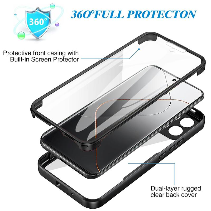 360 Полный корпус противоударный чехол для Xiaomi 10 Lite 11 11X 11T для Xiaomi 12 12X 13 13T 14 Pro Civi 2 Двусторонний силиконовый чехол