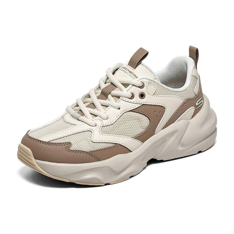 Skechers Bobs Wave Comfort Универсальные Повседневные Кроссовки Низкие Женские Бежево-Коричневые 117365-NAT