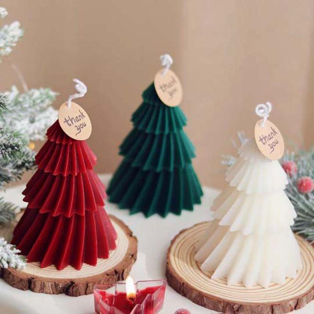 Silica Gel Candle Mold Steric Festival DIY Mold Christmas Tree Candle Mold  Candle Making