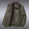 Middle-aged and Elderly Men's Jacket Winter Lamb Velvet Warm Cotton Coat Plus Velvet Thickened Pure Cotton Casual Cotton Jacket