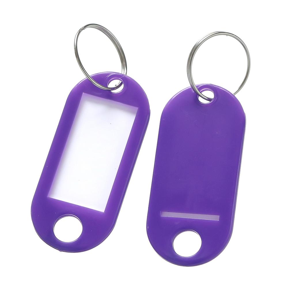 10/50pcs Colors Plastic Key Tags With Card Label For Diy Keychain Kit Luggage Tag El Number Classification