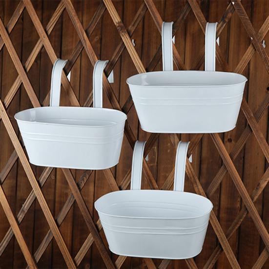 Над забором кашпо железный подвесной цветочный горшок перила кашпо со съемными крючками для дома сад забор палуба перила терраса