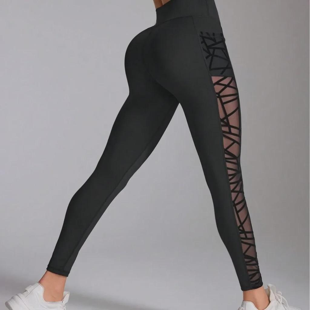 Штаны для йоги с высокой талией и карманами - женские леггинсы для фитнеса с подтяжкой бедер