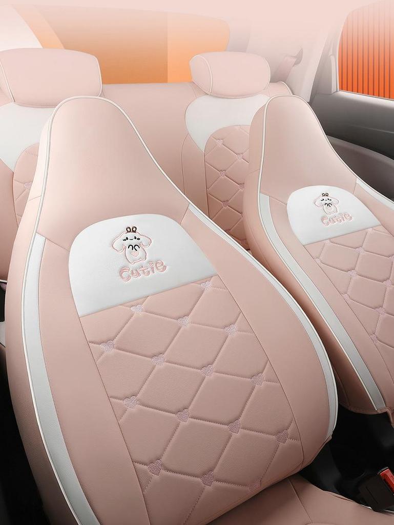 Leapmotor T03 Universal Cartoon Leather Car Seat Cover (All-Season, Full Surround)