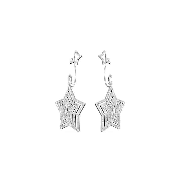 Swarovski Stella Rhodium plated Earrings Women's 5617768