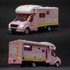 1/32 Масштаб Camper RV игрушки для дома на колесах, литой под давлением металлический автомобиль для отдыха ролевые игры откатная модель автомобильные двери и тент открытый свет звук для мальчиков и девочек
