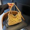 Knitted Bag Women's Spring and Summer New Fashion Versatile Shoulder Messenger Bag Casual High-end Woven Straw Bag