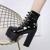 2025 14Cm Sweet Wind Patent Leather Thick Heel Waterproof Table High Heels Catwalk Height High Sexy Shoes ZYW-831-40