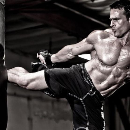 Синий Камуфляж Муай Тай Кикбоксинг Бокс ММА ЮФС Повседневные Шорты Спортзал Спорт Унисекс Мужские Женские Тренировка Быстросохнущие Принт Эластичная Высокая Талия Тренировочные