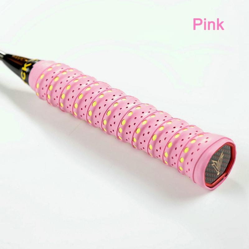 Двухцветный перфорированный киль ламинированная резиновая ручная ракетка для бадминтона теннисная ракетка удочка нескользящая повязка от пота дышащая
