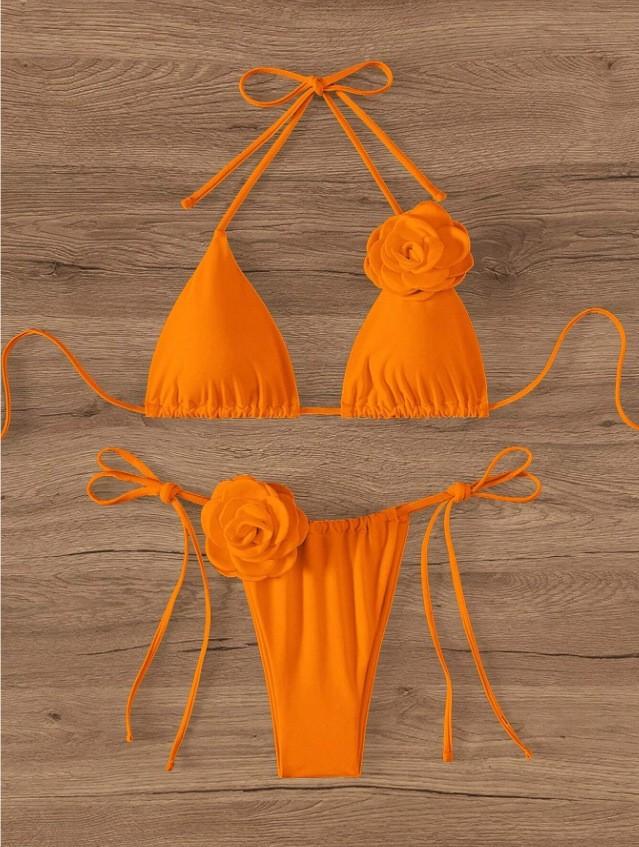 1011 new three-dimensional flower women's swimsuit bikini suit fashionable sexy swimsuit bikini women