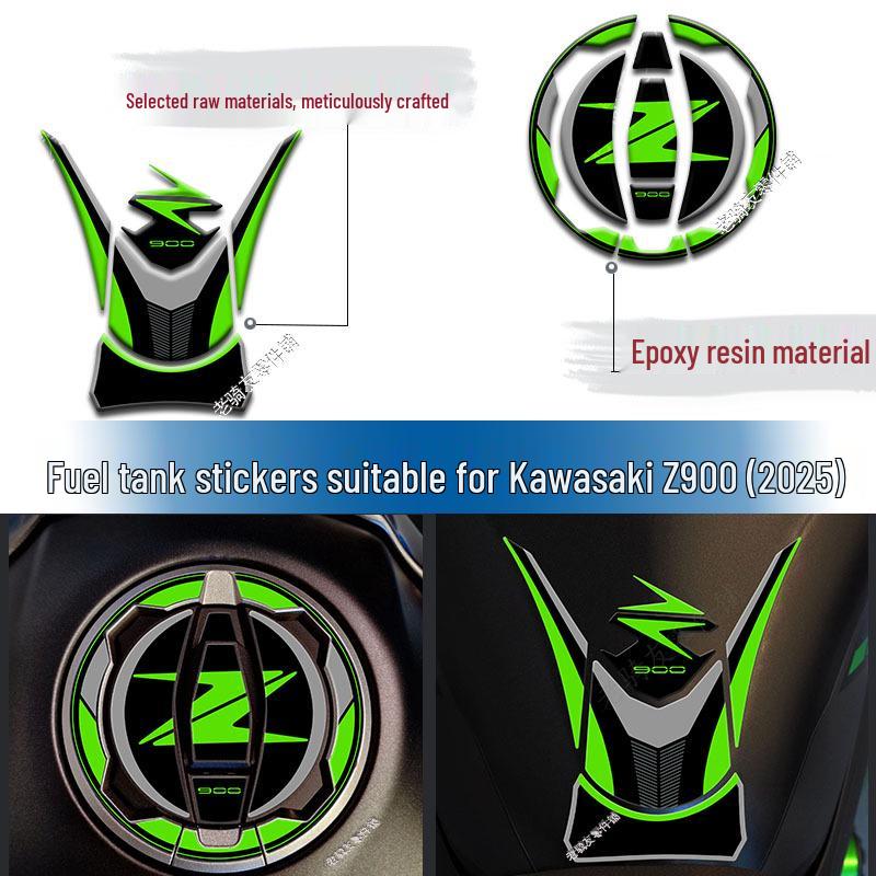 Аксессуар: 3D наклейка на бак Kawasaki Z900, противоскользящая и устойчивая к царапинам