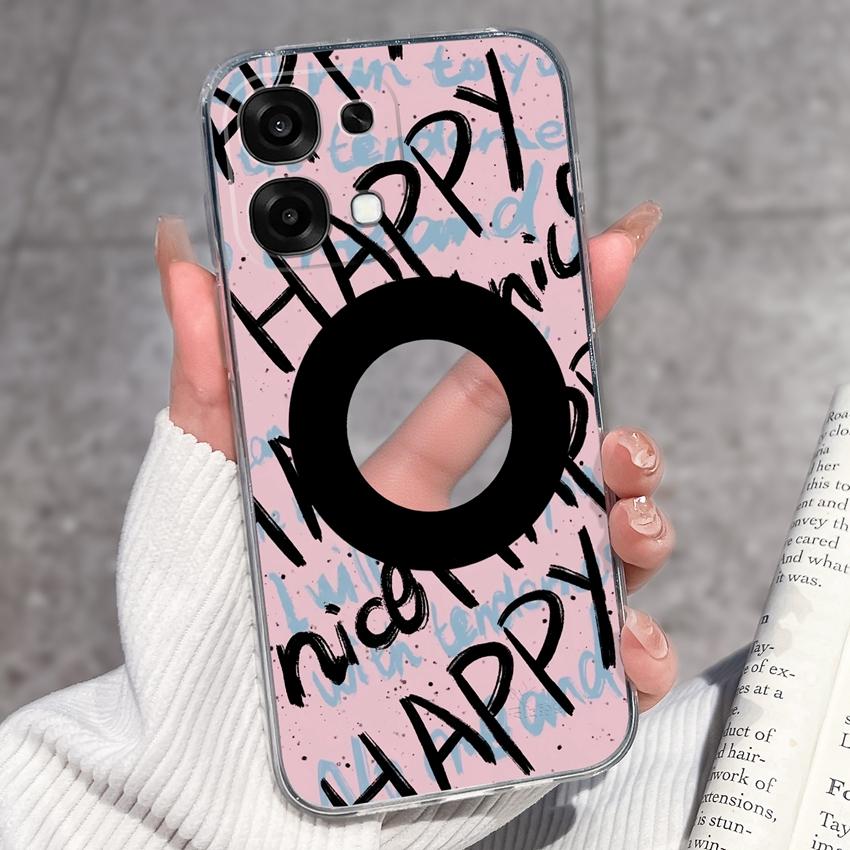 Для Oppo A6 Pro A6x A5x K13 Realme 15X C85 V70 V70s CT 7 7T 8 Чехлы для телефонов Красивые узоры Сакура Бабочки Корпус Мягкий силикон ТПУ Прозрачный корпус