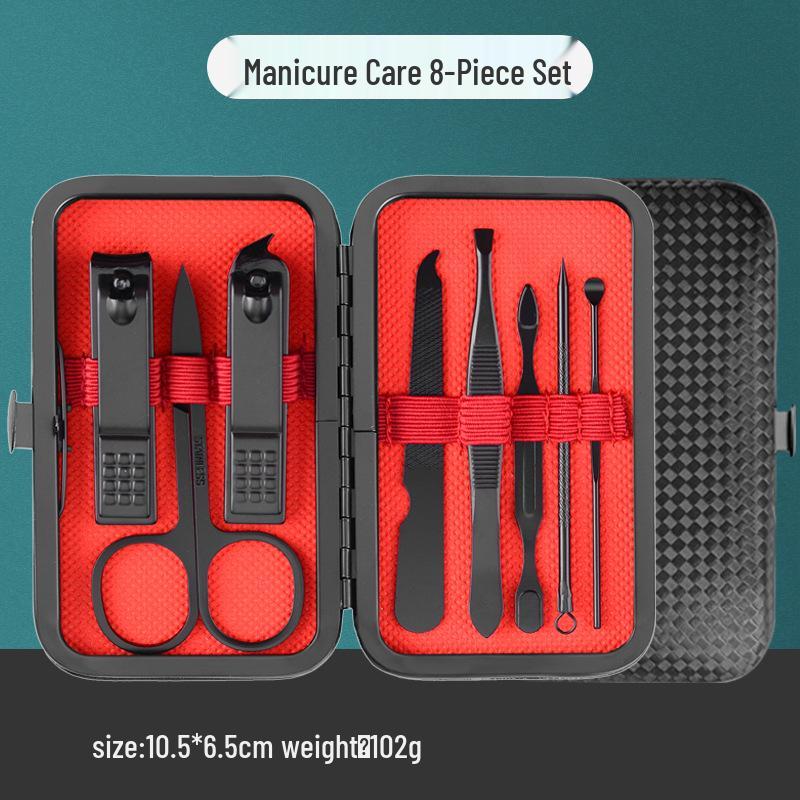 Набор из 24 предметов для маникюра и педикюра из нержавеющей стали Spot Black