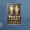 2D Плоская Жестяная Живопись, Винтажные Металлические Туалетные Знаки, Золотые Указатели Мужского и Женского Туалетов, Водонепроницаемые и Прочные