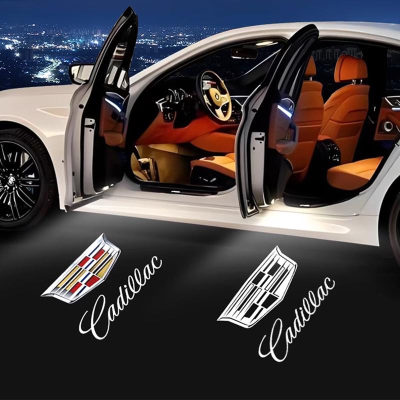 2PCS for Cadillac Logo SRX XT4 XT5 XT6 ATS XTS CTS CT6 Car Light Door Welcome Ghost Shadow Projector Lamps Ghost Courtesy Lamp