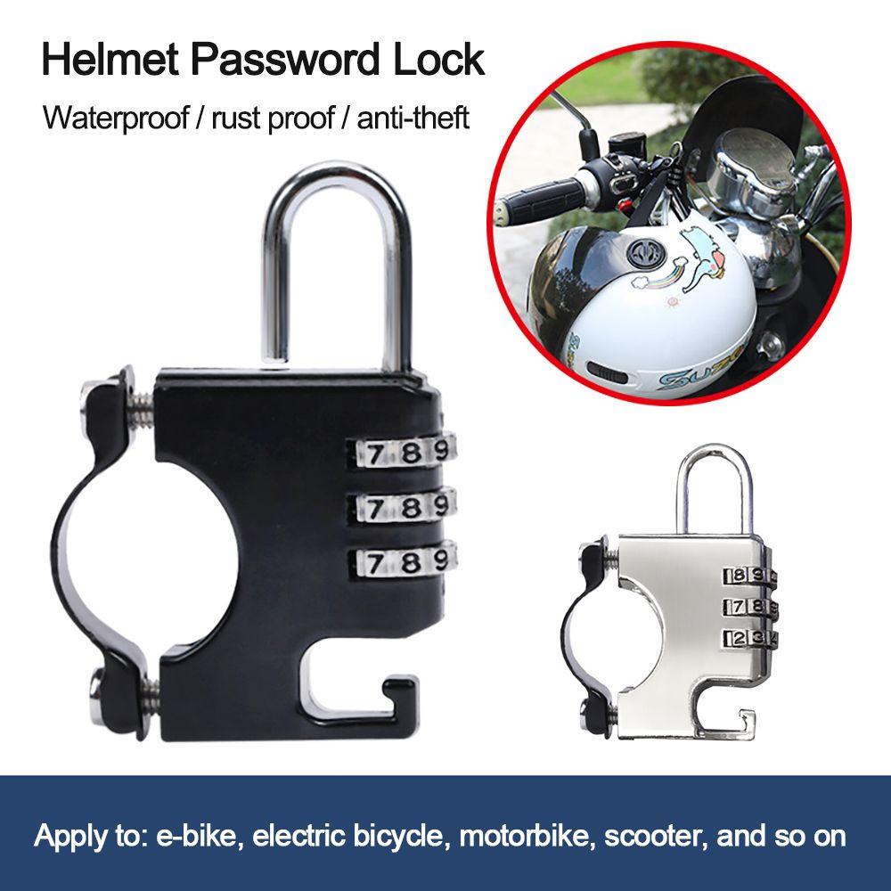 Fixed Helmet Password Lock E-Bike Motorcycle Scooter Cycling Supplies Electric Bicycle Security