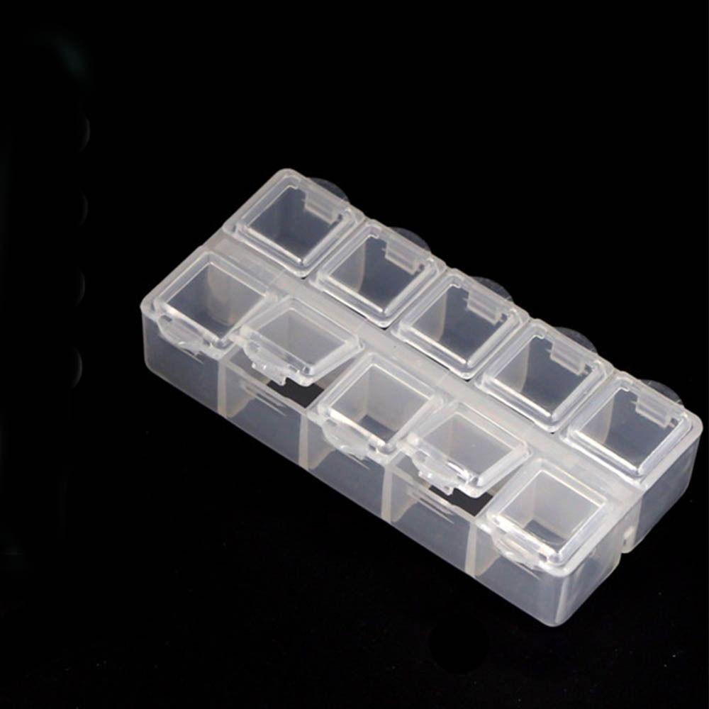 Transparent Bead Organizer Plastic Storage Boxes Fishing Tackles Transparent Jewelry Box Table
