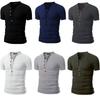 Fashion Men's Slim Fit V Neck T-shirt Muscle Tee Casual Tops Short Sleeve Blouse In Stylish Solid Colors